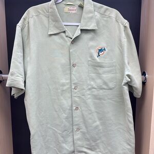 Cubavera Miami Dolphins logo Button Down size XL